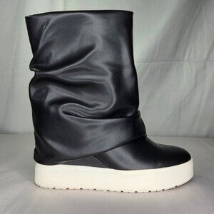 Guess Women's Guinna Fold Over Slouchy Booties - Black